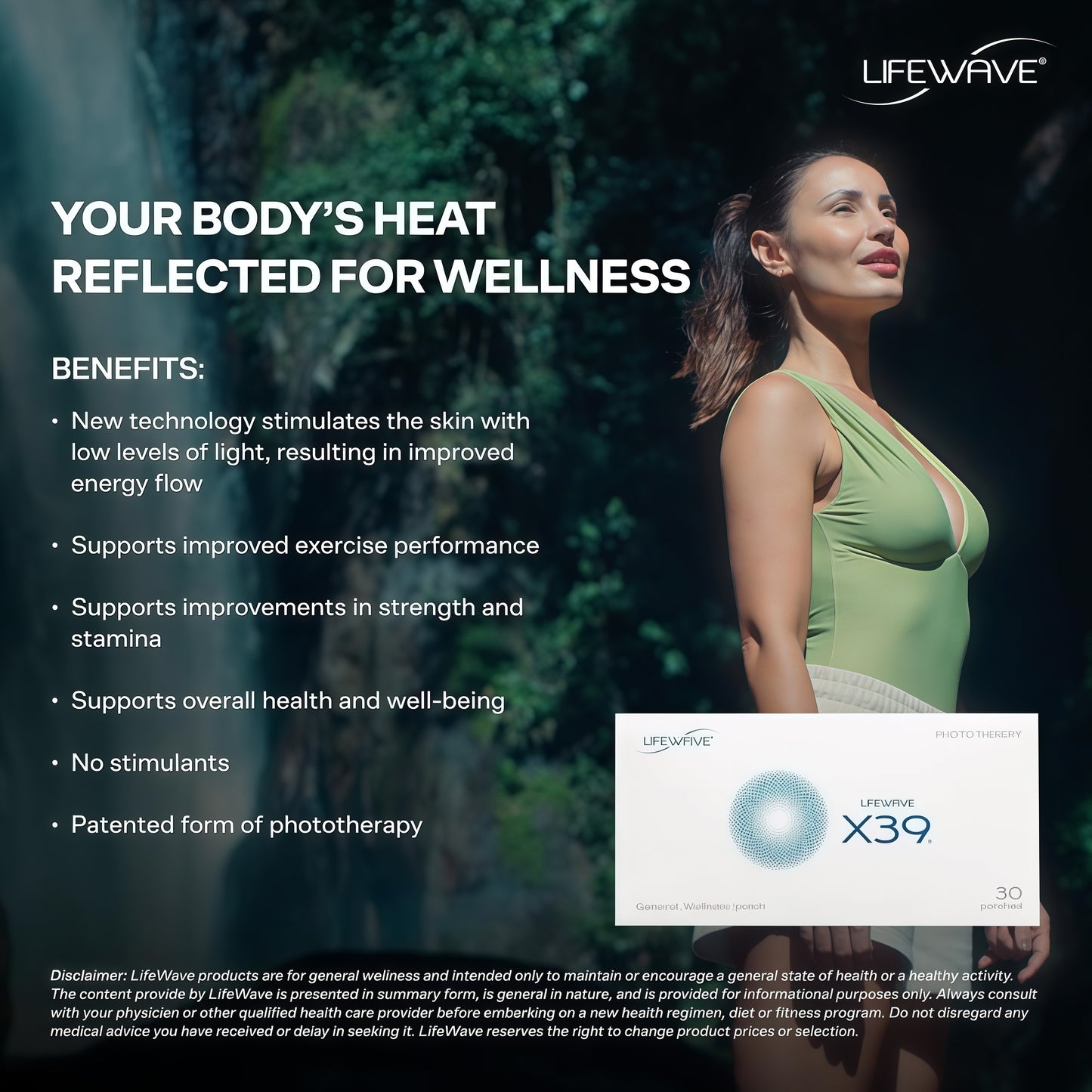 LifeWave X39 Patches -Supports Improvements of Strength and Stamina -Supports Improved Exercise Performance - No Drugs or Stimulants - Innovative Patch Technology for Enhanced Wellness - 30 Patches